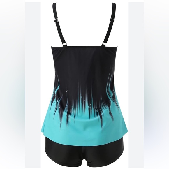 Women’s swimwear Tankini Bathing Suit Bikini Swimsuit NWT Plus Size L - Picture 3 of 3